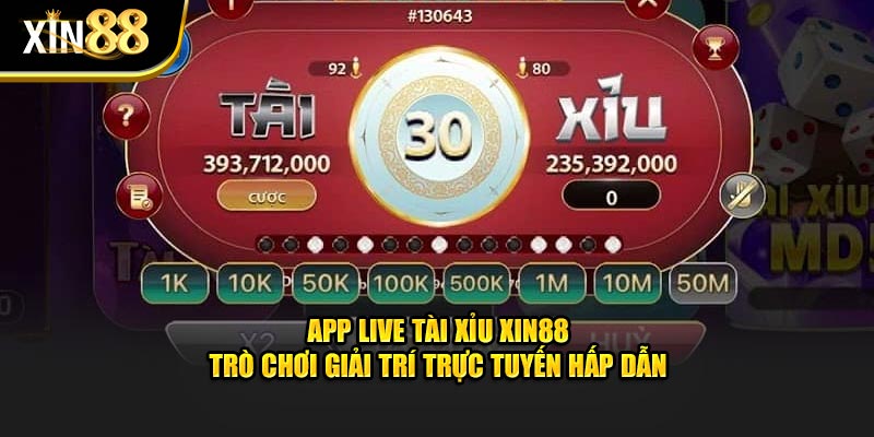 App Live Tài Xỉu Tại Xin88 - Giải Trí Trực Tuyến Hấp Dẫn 1 app live tài xỉu 1